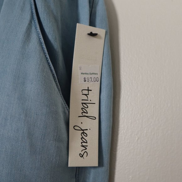 TRIBAL JEANS Chambray Wide Leg Crop Pants XL NWT - Picture 8 of 11